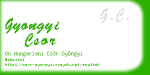 gyongyi csor business card